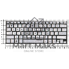 Клавиатура для ноутбука Asus UX21E серебристая