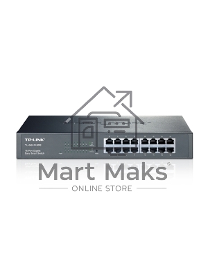 Сетевой коммутатор TP-Link SMB TL-SG1016DE 16-Port Gigabit Easy Smart Switch, 16 10/100/100Mbps RJ45 ports, MTU/Port/Tag-based VLAN, QoS, IGMP Snooping
