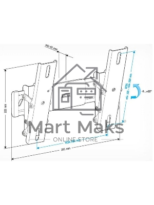 Кронштейн для телевизора Holder LCD-T2611 черный 22