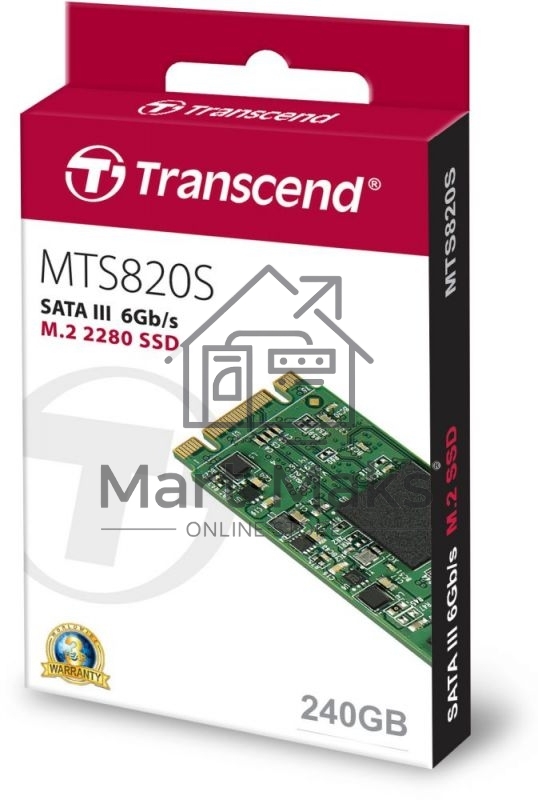 Накопитель SSD Transcend MTS820, 240GB, M.2, SATA III, R/W 550/420