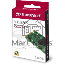 Накопитель SSD Transcend MTS820, 240GB, M.2, SATA III, R/W 550/420