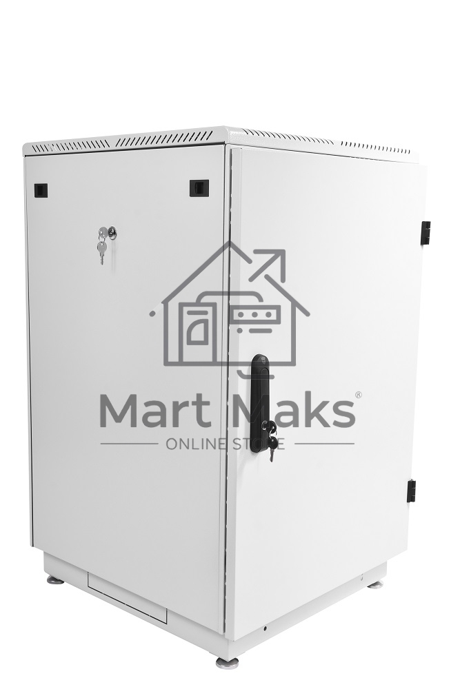 Шкаф телекоммуникационный напольный 18U (600x600) дверь металл (2 места), [ ШТК-М-18.6.6-3ААА ]