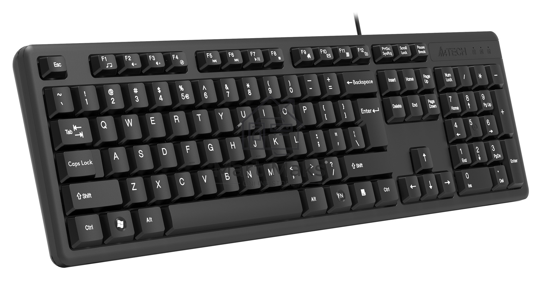 Клавиатура A4Tech KK-3 проводная, USB, черный