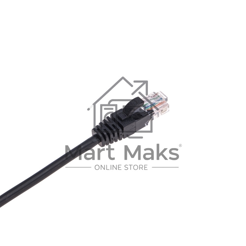 Патч-корд U/UTP, CAT 5e, RJ45-RJ45, 26AWG, ZH нг(А)-HF, черный, 0,3м Rexant