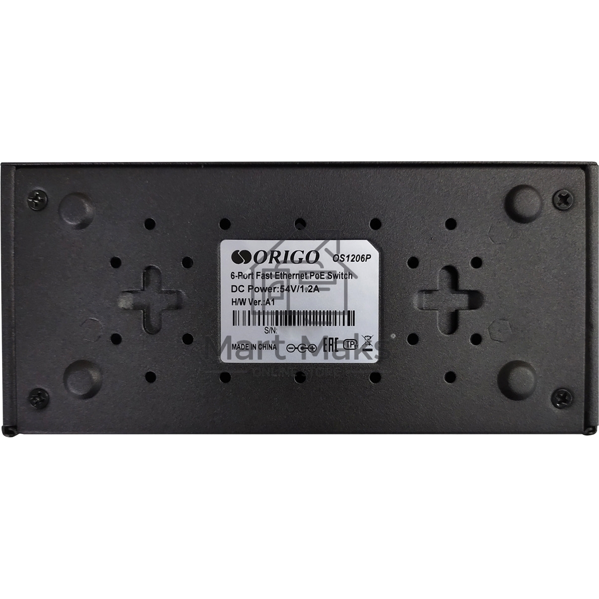 Неуправляемый PoE-коммутатор ORIGO OS1206P/60W/A1A 4x100Base-TX PoE+, 2x100Base-TX, PoE-бюджет 60 Вт, корпус металл