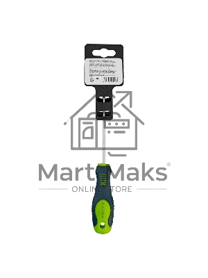 Отвертка, SL4,0 х 100 мм, CrV, двухкомпонентная рукоятка Сибртех