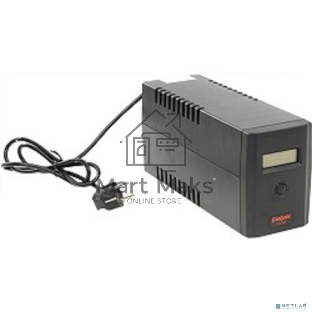 Источник бесперебойного питания ExeGate EP212515RUS Power Smart ULB-600 LCD <600VA, Black, 2 евророзетки, USB>