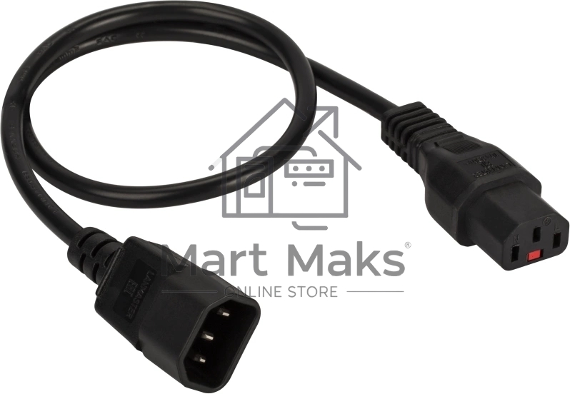 Шнур питания Lanmaster LAN-PP13L/14-5.0-BK C13-С14 проводник.:3x0.75мм2 5м 220В 10А черный