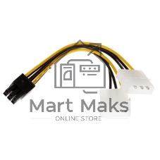 Кабель питания Molex/PCI-E 6pin 0.15м