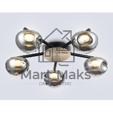 Светильник Ambrella light LH12009/5 BK/GD/SM черный/золото/дымчатый 30W 3000K D790*180