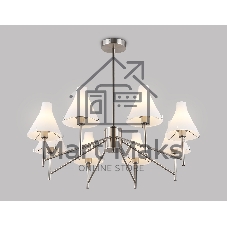 Люстра Ambrella light LH57125/8 SN/FR никель/белый матовый E14/8 max 40W D800*650