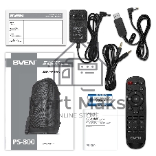 Колонка портативная SVEN PS-800 черный 100W 2.0 BT 10м 4400mAh