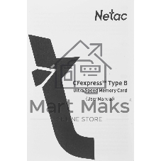 Флеш карта CFexpress 1Tb Netac CF2000 NT02CF2000-001T-S PCIe Gen 3x2 Type B cards, up to 1750MB/1650MB/
