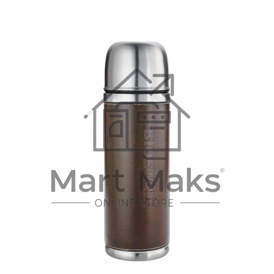 Термос BIOSTAL-Охота NYP-1000P, 1л, узкое горло,с крышкой-чашкой, кож. вставка, доп. пробка.(в уп. 12 шт) &