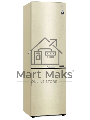 Холодильник LG GA-B509CECL бежевый, двухкамерный, 277/107л, морозилка снизу, No Frost