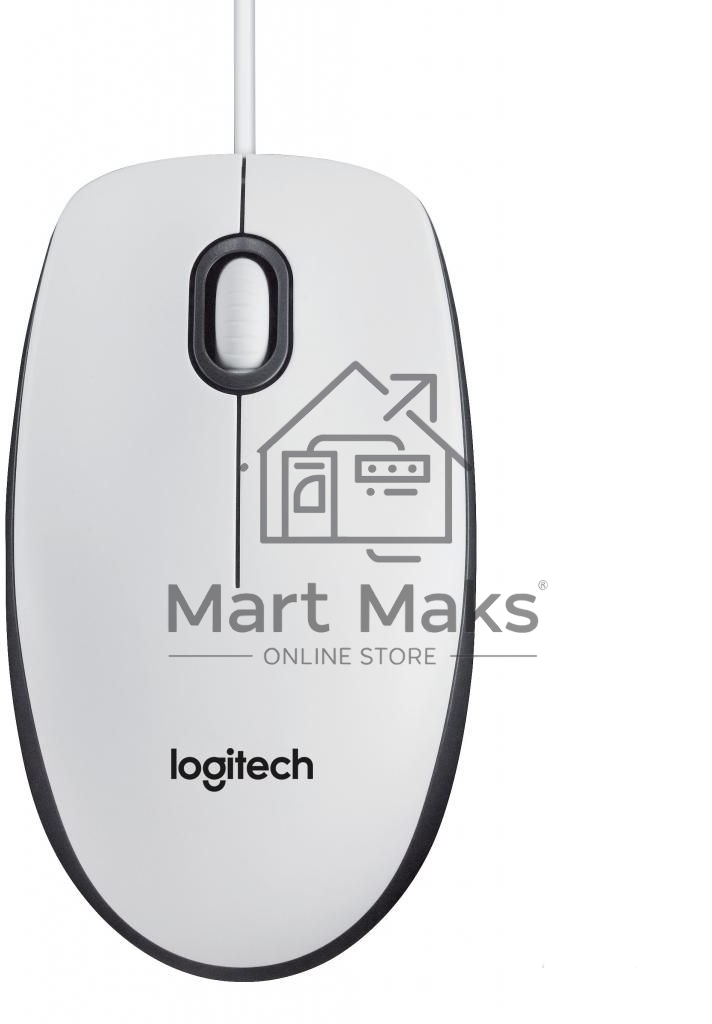 Мышь проводная Logitech M100 белый, 1000 dpi, USB, кнопки - 3