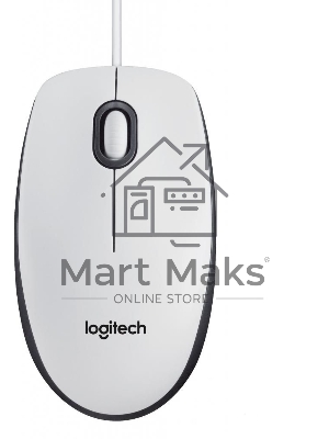 Мышь проводная Logitech M100 белый, 1000 dpi, USB, кнопки - 3