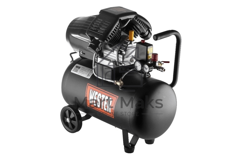 Компрессор WESTER WK2200/50PRO поршневой масляный, 2200 Вт, 330л/мин, 8бар