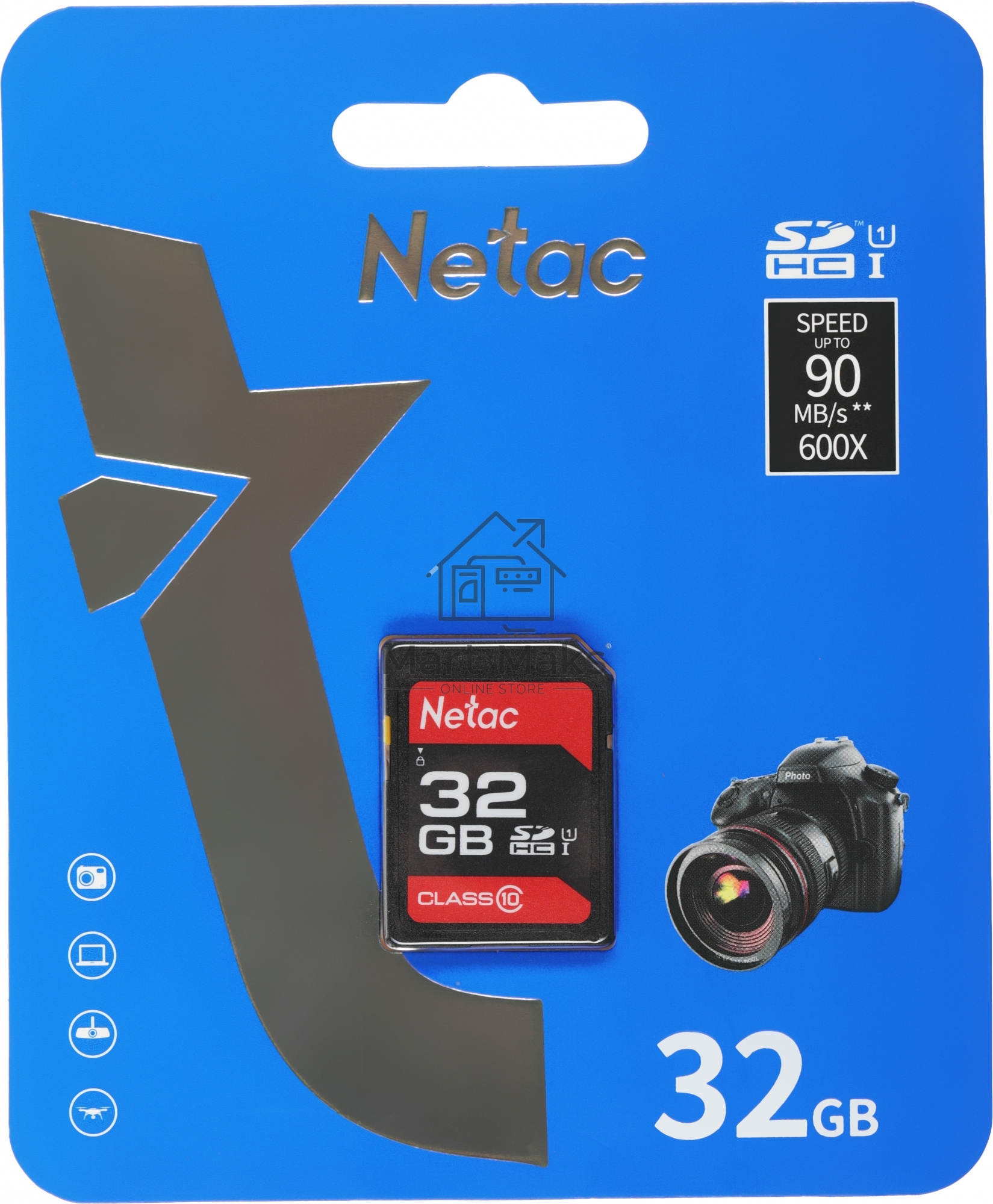Флеш карта SDHC 32GB Netac Class 10 UHS-I U1 P600 NT02P600STN-032G-R