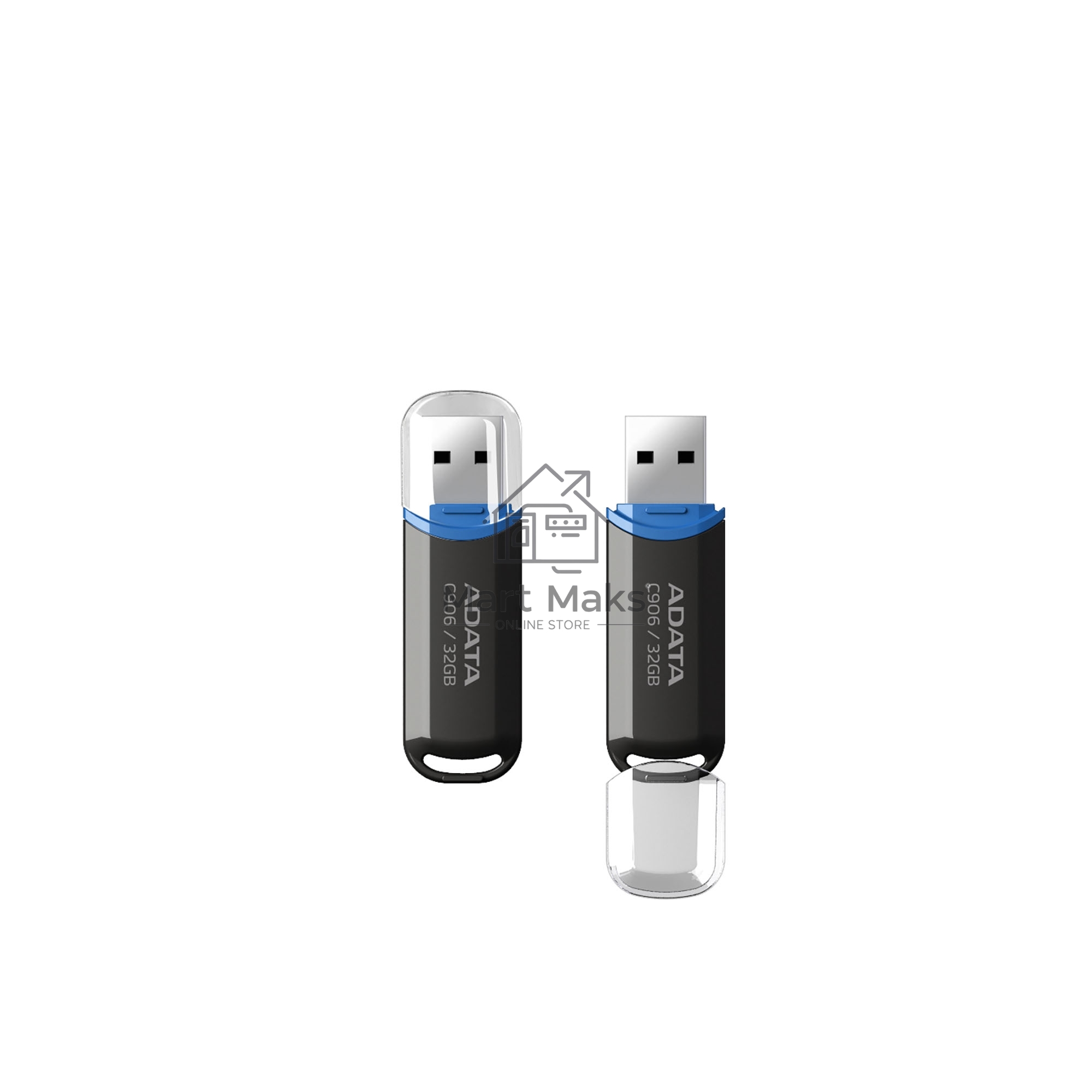 Флешка USB R/W ADATA R/W Flash Drive RTL (AC906-32G-RBK), 32Gb, USB 2.0, R/W 15/5, черный