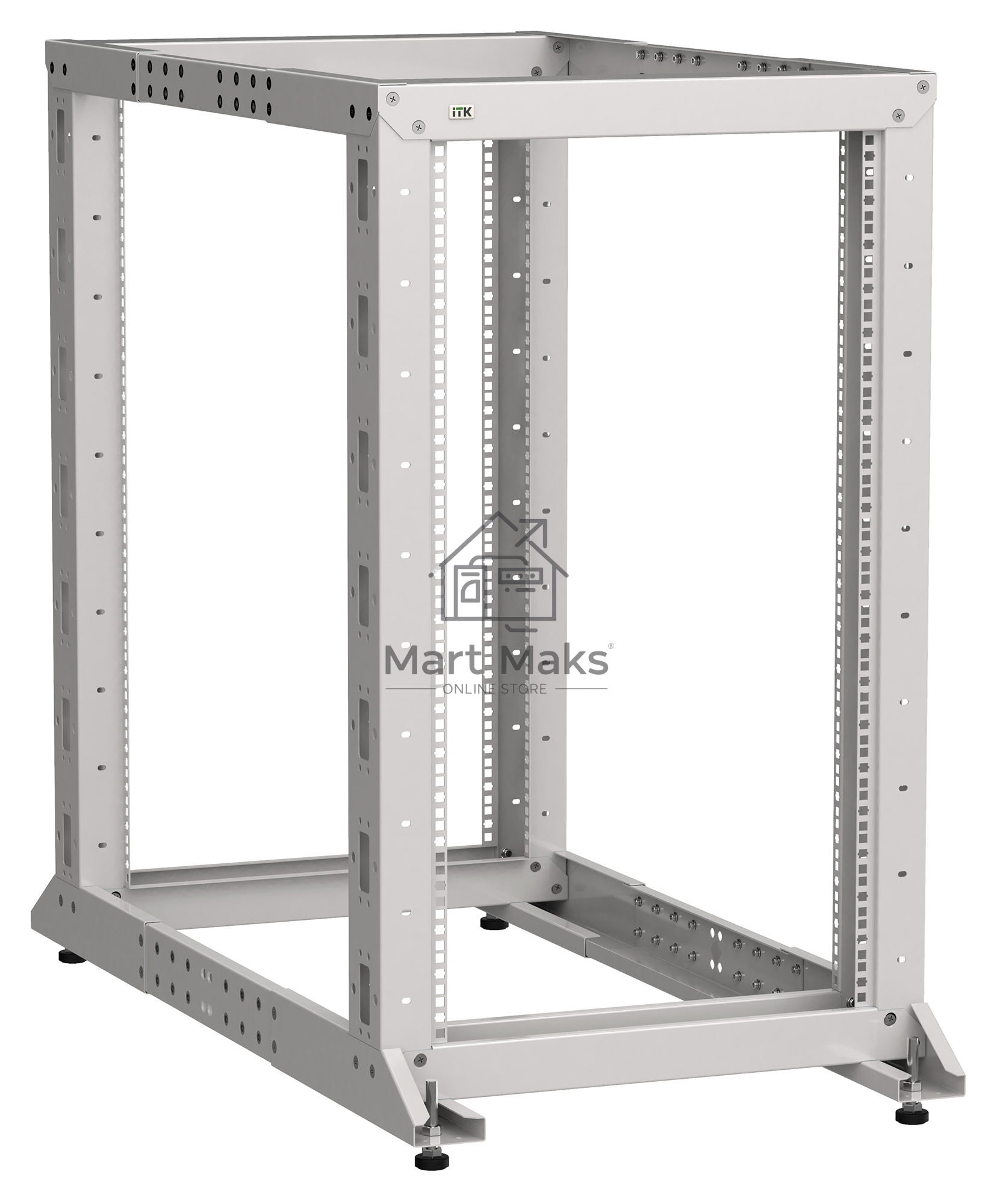 Стойка двухрамная ITK Linea LF35-42U61-2GM 42U 600ммX1000мм 700кг серый