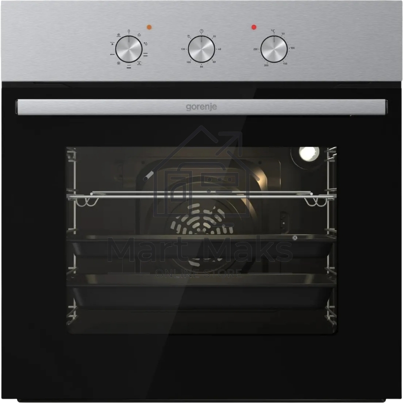 Встраиваемый духовой шкаф электрический Gorenje BO6727E03NX, черный/серебристый