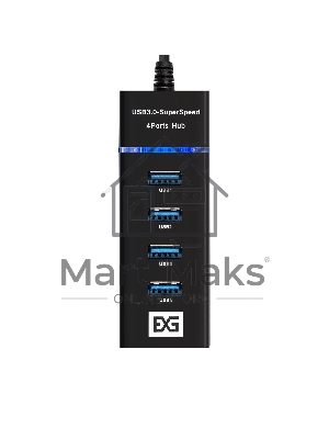 USB-концентратор 4-в-1 ExeGate DUB-331T (кабель-адаптер USB3.0 --> 3xUSB2.0, 1xUSB3.0, Plug&Play, черный)