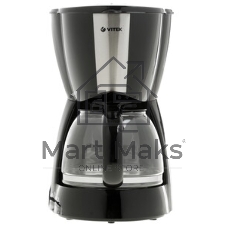 Кофеварка капельная Vitek VT-1503 черный, исп. кофе - молотый, 1.2 л, 900 Вт.
