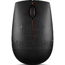 Мышь беспроводная Lenovo 300 черный, 1000 dpi, радиоканал, USB, кнопки - 3