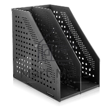 Лоток вертикальный Deli 78999Black 2 отд. складной A4 168х255х243мм черный, пластик