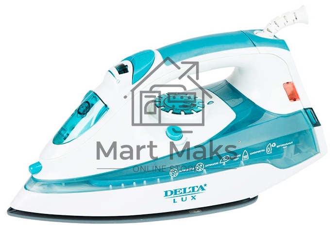Утюг Delta LUX DL-710 белый с серо-голубым