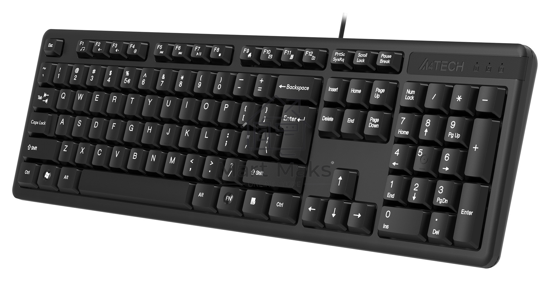 Клавиатура A4Tech KK-3 проводная, USB, черный