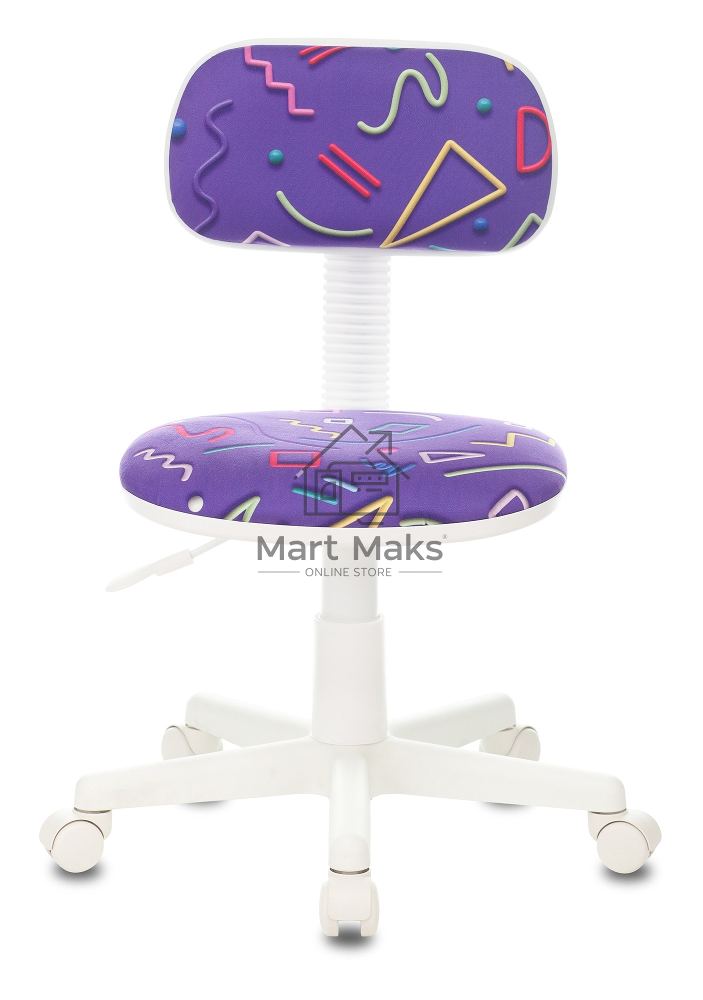 Кресло детское Бюрократ CH-W201NX Sticks 08 фиолетовый, крестовина пластик