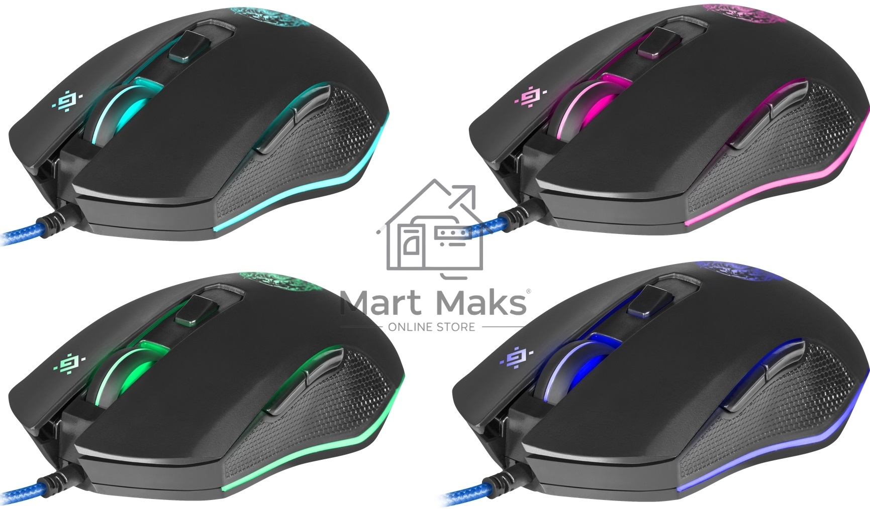 Мышь проводная Defender Sleipnir GM-927 черный, 12800 dpi, USB, кнопки - 6