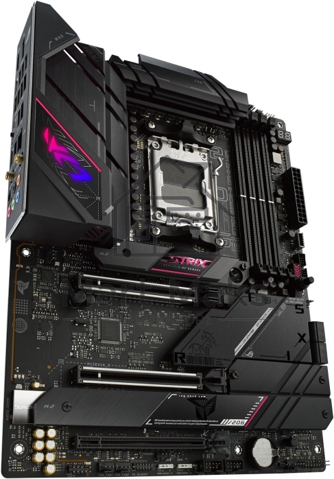 Материнская плата ASUS ROG STRIX B650E-E GAMING WIFI, AM5, AMD B650, 4xDDR5, 4xSATA, 4xM.2, 1xPCI-E 4.0 x4, 1xPCI-E 5.0 x8, 1xPCI-E 5.0 x16, 1xDP, 1xHDMI, 1x 2.5Gb LAN, 4xUSB-A 3.2 Gen 2, 6xUSB-A 3.2 Gen 2, 1xUSB-C 3.2 Gen 2, 1xUSB-C 3.2 Gen 2x2, 5x3.5 мм