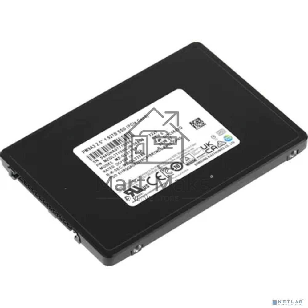 Накопитель SSD Samsung Enterprise, 1.92Tb, PCIe 3.1 x4, 2.5
