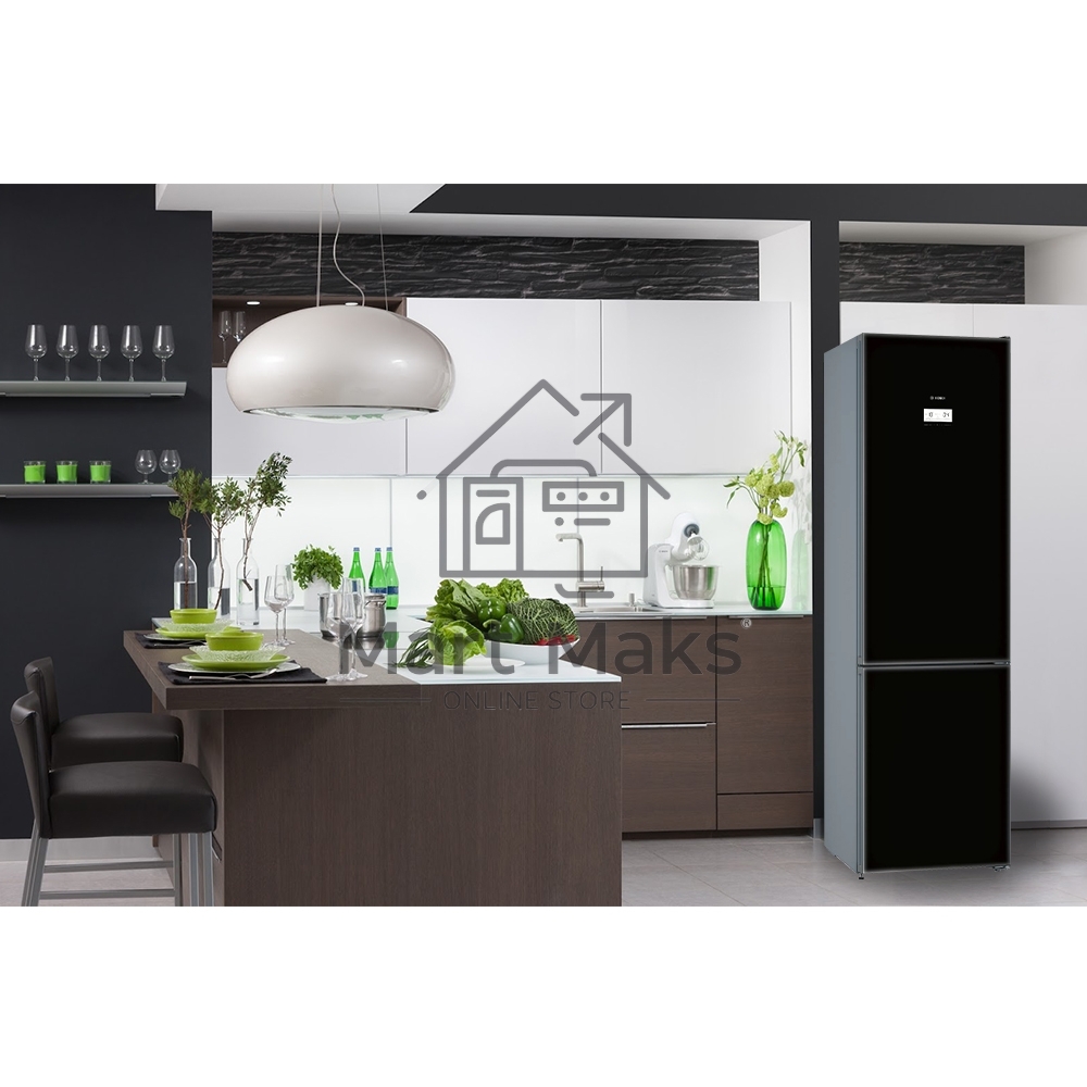 Холодильник Bosch KGN39LB30U черный двухкамерный 279/87л морозилка снизу