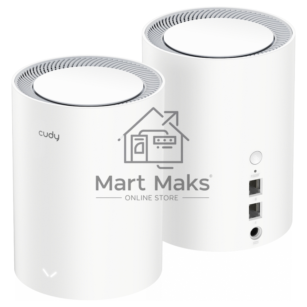 Бесшовный Mesh роутер Cudy M3000(2-PACK) AX3000 10/100/1000/2500BASE-T, белый (упак.:2шт)