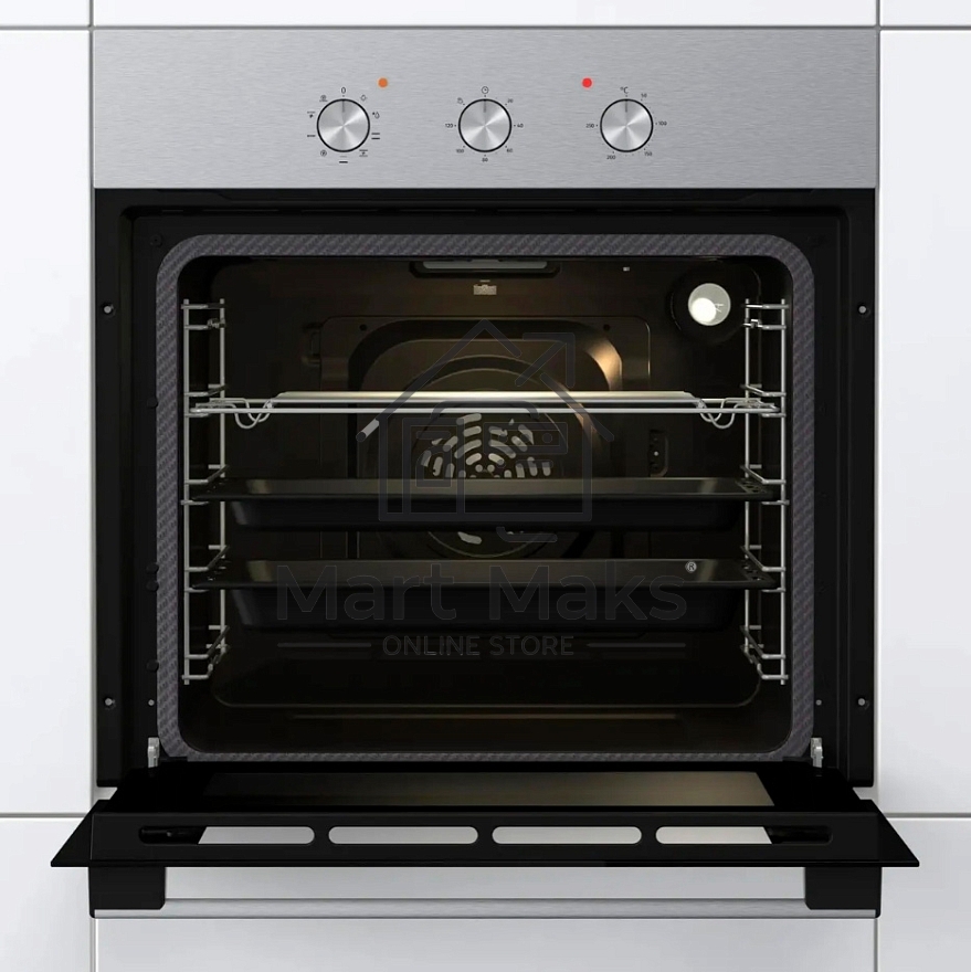 Встраиваемый духовой шкаф электрический Gorenje BO6727E03NX, черный/серебристый