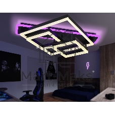 Светильник Ambrella light FA8533 BK черный 132W 3000K-6400K+RGB 630*570*160 (ПДУ РАДИО 2.4G)