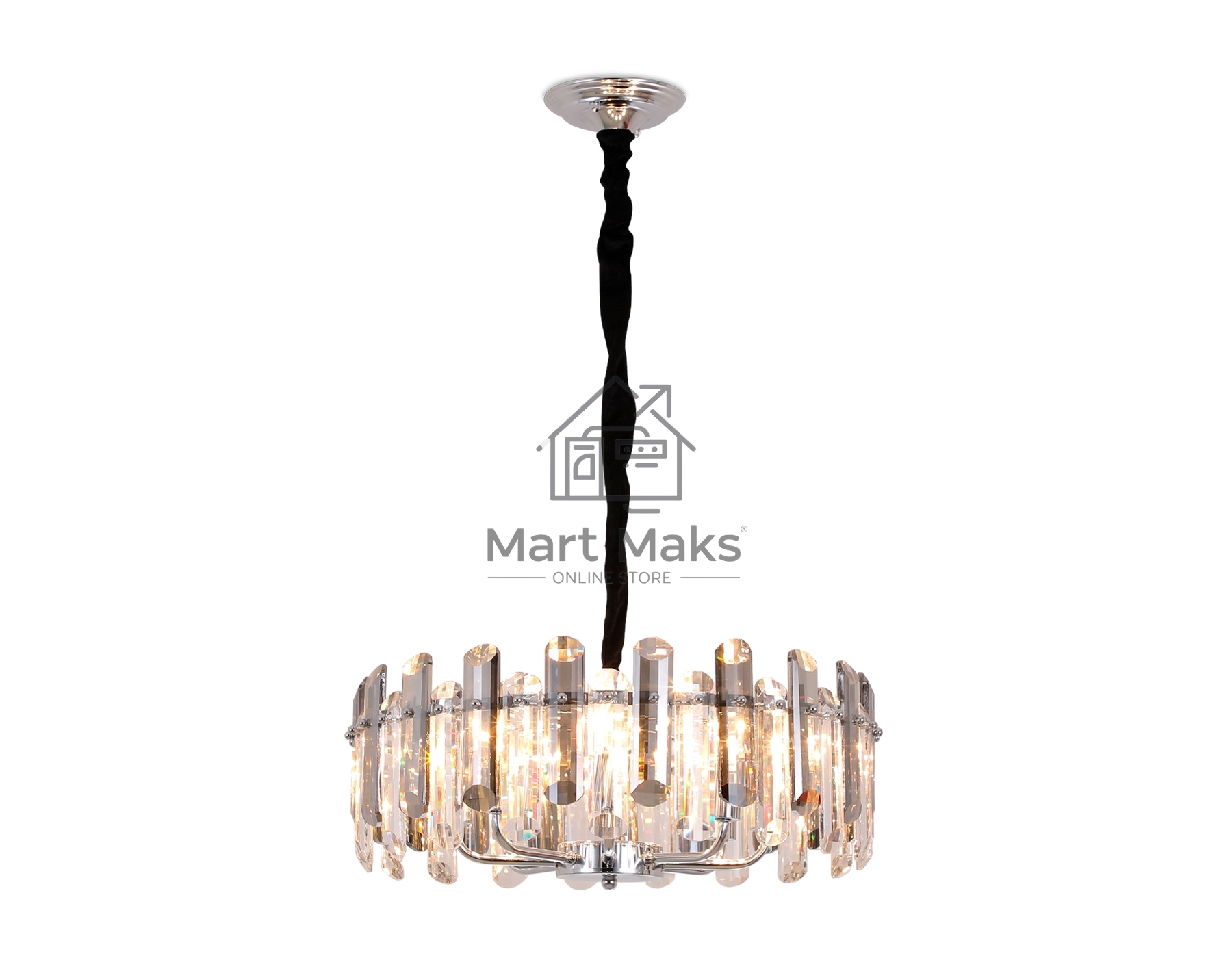 Светильник Ambrella light TR5303/8 CH/SM хром/дымчатый E14/8 max 40W D500*615