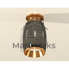 Светильник Ambrella Light XS1123043 DCH/PYG черный хром/золото желтое полированное MR16 GU5.3 (N6905, C1123, N7034)