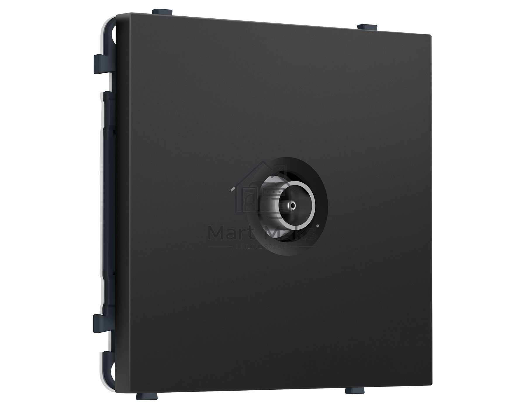 Комплект механизма TV розетки оконечной SIGMA Черный матовый 50-870 MHz 1dB QUANT PRO (SP8130, PR202)