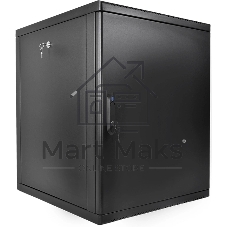 Шкаф телекоммуникационный ЦМО настенный разборный 15U (600 x 520) съемные стенки, дверь металл, черный (ШРН-М-15.500.1-9005)