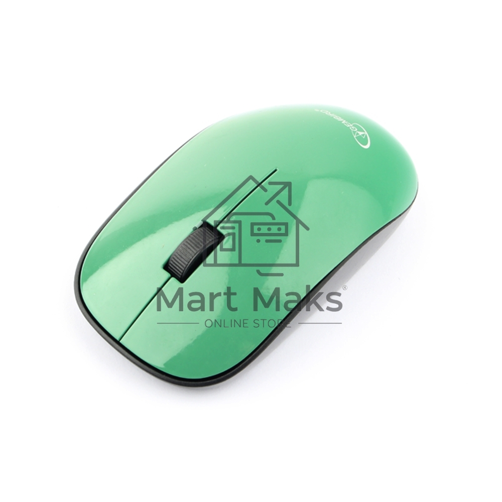Мышь беспроводная Gembird MUSW-111-GRN зеленый, 1200 dpi, радиоканал, USB, кнопки - 3