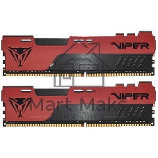 Оперативная память Patriot Viper Elite II, DDR4, 32GB (2x16 GB), 3600 MHz, CL20, DIMM, радиатор, красный, черный