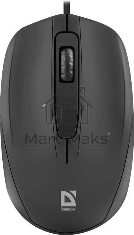 Мышь проводная Defender Alpha MB-507 черный, 1000 dpi, USB, кнопки - 3