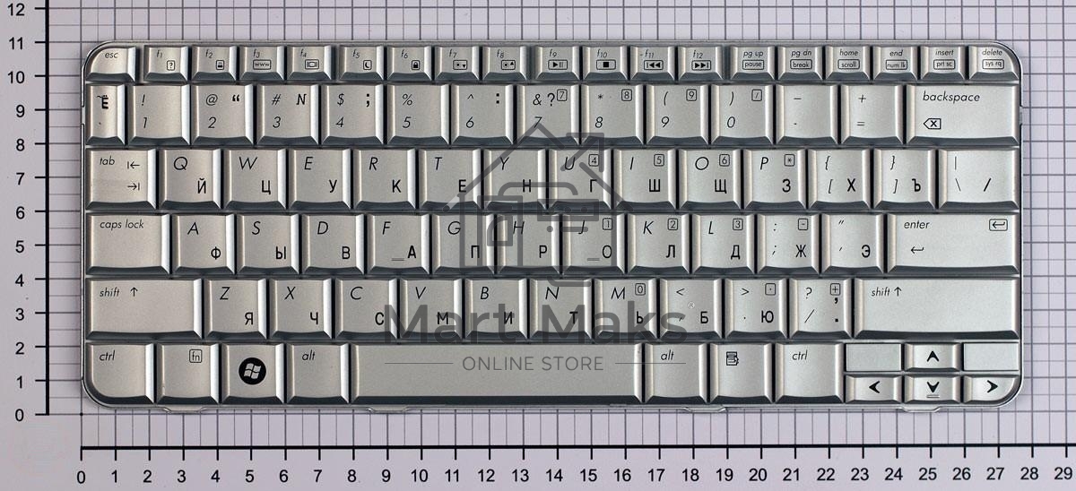Клавиатура для ноутбука HP Pavilion TX1000 TX2000 TX2500 серебристая