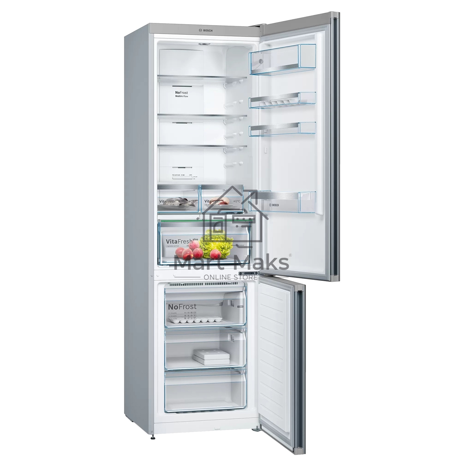 Холодильник Bosch KGN39LB30U черный двухкамерный 279/87л морозилка снизу