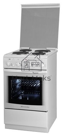 Плита электрическая De Luxe 506004.00Э (кр) белый, конфорок 4 шт, духовка 60 л, 50 см x 85 см x 60 см